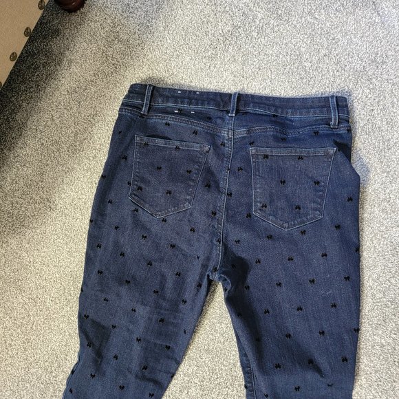 Talbots Jeans with Black Bows - Picture 1 of 4